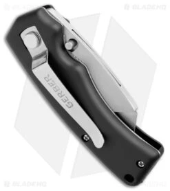Gerber SuperKnife SK Edge Liner Lock Knife Black Rubber (2.25" Satin) G668 8 Gerber SuperKnife SK Edge Liner Lock Knife Black Rubber (2.25" Satin) G668 -Knife Sale Shop Gerber SuperKnife SK Edge LL Black Rubber Satin BHQ 53983 jr side