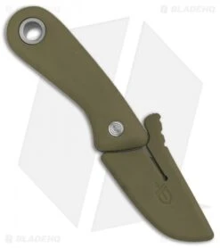 Gerber Vertebrae Fixed Blade Knife Sage Green (2.4" Stonewash) 30-001500 -Knife Sale Shop Gerber Vertabrae Sage Green SW BHQ 81309 er sheath