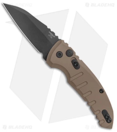 Hogue Knives A01 Microswitch Wharncliffe Automatic Knife FDE (2.6" Black) 3 Hogue Knives A01 Microswitch Wharncliffe Automatic Knife FDE (2.6" Black)