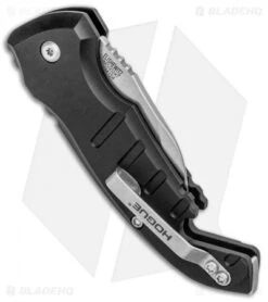 Hogue Knives CA Legal A01 Microswitch Wharncliffe Auto Knife Black (1.8" SW) -Knife Sale Shop Hogue Knives CA Legal A01 Microswitch Auto Black SW 24140 BHQ 81357 jr side