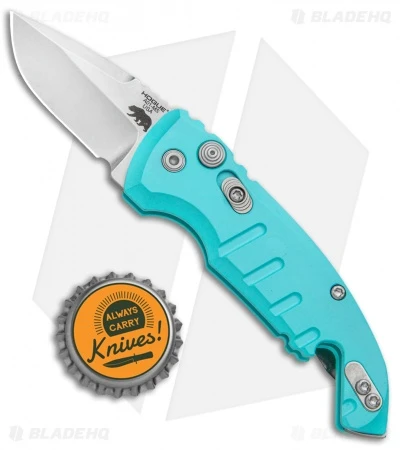 Hogue Knives CA Legal A01 Microswitch Automatic Knife Teal (1.8" Stonewash) 6 Hogue Knives CA Legal A01 Microswitch Automatic Knife Teal (1.8" Stonewash) - Image 4