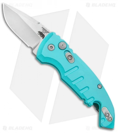 Hogue Knives CA Legal A01 Microswitch Automatic Knife Teal (1.8" Stonewash) 3 Hogue Knives CA Legal A01 Microswitch Automatic Knife Teal (1.8" Stonewash)