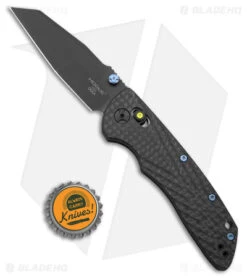 Hogue Knives Deka Wharncliffe Knife Black Carbon Fiber (3.25" Black DLC 20CV) -Knife Sale Shop Hogue Knives Deka Wharncliffe CF Black BHQ 176982 jr bottlecap
