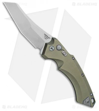 Hogue Knives EX-A05 Wharncliffe Automatic Knife OD Green (4" Stonewash) 34501 3 Hogue Knives EX-A05 Wharncliffe Automatic Knife OD Green (4" Stonewash) 34501
