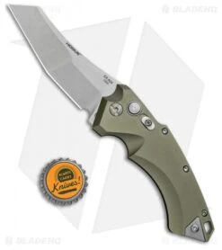 Hogue Knives EX-A05 Wharncliffe Automatic Knife OD Green (3.5" Stonewash) 34521 -Knife Sale Shop Hogue Knives EX A05 Wharncliffe Auto OD Green SW 34521 BHQ 100448 jr bottlecap
