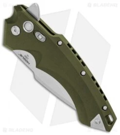 Hogue Knives X5 Spear Point Flipper Knife OD Green (4" Stonewash) 34551 -Knife Sale Shop Hogue Knives X5 Spear Point Flipper OD Green SW BHQ 81366 er spine