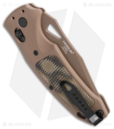 Hogue Sig K320 Scorpion AXG Tanto Knife FDE Aluminum + G-Mascus (3.5" FDE Serr) 5 Hogue Sig K320 Scorpion AXG Tanto Knife FDE Aluminum + G-Mascus (3.5" FDE Serr) - Image 3