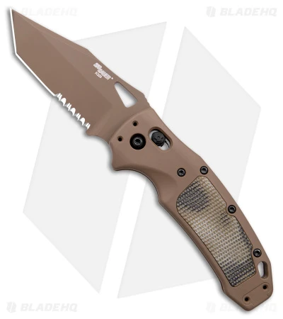 Hogue Sig K320 Scorpion AXG Tanto Knife FDE Aluminum + G-Mascus (3.5" FDE Serr) 3 Hogue Sig K320 Scorpion AXG Tanto Knife FDE Aluminum + G-Mascus (3.5" FDE Serr)