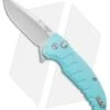 Hogue X1 Microflip Flipper Knife Matte Aquamarine (2.6" Stonewash) 24173 -Knife Sale Shop Hogue X1 Microflip Plunge Matte Aqua Blue SW HO24173 BHQ 73372 jr