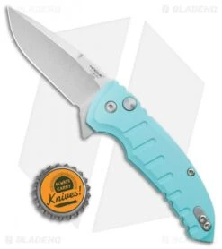 Hogue X1 Microflip Flipper Knife Matte Aquamarine (2.6" Stonewash) 24173 9 Hogue X1 Microflip Flipper Knife Matte Aquamarine (2.6" Stonewash) 24173 -Knife Sale Shop Hogue X1 Microflip Plunge Matte Aqua Blue SW HO24173 BHQ 73372 jr bottlecap