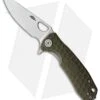Honey Badger Knives Small Leaf Flipper Green FRN (2.8" Satin) -Knife Sale Shop Honey Badger Knives Small Leaf Green Satin BHQ 136539 jr