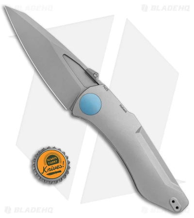 Jake Hoback Knives Summit Frame Lock Knife Titanium/Blue (4.25" SW) 7 Jake Hoback Knives Summit Frame Lock Knife Titanium/Blue (4.25" SW) - Image 5