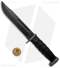 Ka-Bar Extreme Fighting/Utility Knife Black Kraton (7" Black) 1292 -Knife Sale Shop Ka Bar Extreme Fighting Utility Knife Black Kraton Black 1292 BHQ 120896 jr bottlecap