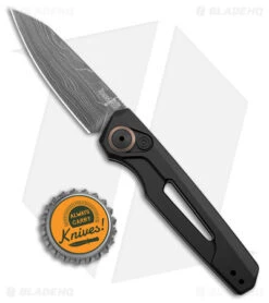 Kershaw Auto Launch 11 Black Aluminum Automatic Knife (2.75" Damascus) 7550DAM -Knife Sale Shop Kershaw Auto Launch 11 Black Aluminum Damascus BHQ 175624 jr bottlecap