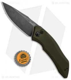 Kershaw Launch 1 Automatic Knife Olive Green Aluminum (3.4" BlackWash) 7100OLBW -Knife Sale Shop Kershaw Launch 1 Automatic Olive Green Aluminum BlackWash 7100OLBW BHQ 91250 jr bottlecap