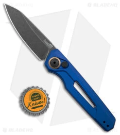 Kershaw Launch 11 Automatic Knife Blue Aluminum (2.75" Blackwash) 7550BLU -Knife Sale Shop Kershaw Launch 11 Auto Blue Aluminum Blackwash BHQ 178234 jr bottlecap