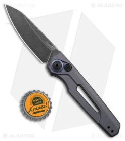 Kershaw Launch 11 Automatic Knife Gray Aluminum (2.75" Blackwash) 7550GRY -Knife Sale Shop Kershaw Launch 11 Auto Gray Aluminum Blackwash BHQ 178232 jr bottlecap