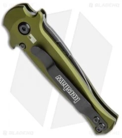 Kershaw Launch 12 CA Legal Stiletto Automatic Knife OD Green (1.9" Black SW) 8 Kershaw Launch 12 CA Legal Stiletto Automatic Knife OD Green (1.9" Black SW) -Knife Sale Shop Kershaw Launch 12 Call Legal Stiletto Auto OD Green KER7130OLBW BHQ 114625 jr side