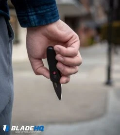 Kershaw Launch 4 CA Legal Automatic Knife Blue (1.9" Black) 7500BLUBLK -Knife Sale Shop Kershaw Launch 4 CA Legal Automatic Knife Black 7500BL BHQ 34416 lifestyle web 1