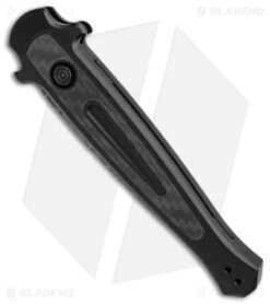 Kershaw Launch 8 Stiletto Automatic Knife Black/CF (3.6" Damascus) -Knife Sale Shop Kershaw Launch 8 Stiletto Automatic Knife Black CF 3in Damascus BHQ 145172 td spine