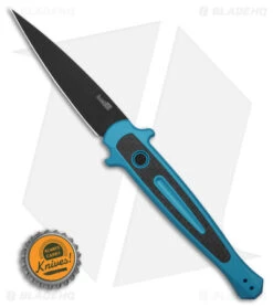 Kershaw Launch 8 Stiletto Automatic Knife Teal/CF (3.5" Black) 7150TEALBLK 9 Kershaw Launch 8 Stiletto Automatic Knife Teal/CF (3.5" Black) 7150TEALBLK -Knife Sale Shop Kershaw Launch 8 stiletto AK Teal CF 3in Black BHQ 177022 td size