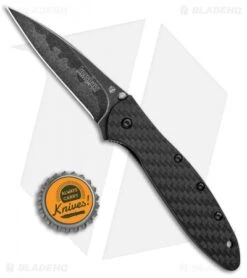Kershaw Leek Assisted Opening Knife Carbon Fiber (3" Composite) -Knife Sale Shop Kershaw Leek Assisted Opening CF Composite 1660CFCBBW BHQ 99655 jr bottlecap