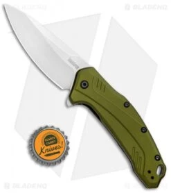 Kershaw Link 20CV Drop Point Knife Olive Al (3.25" Stonewash) 1776OLSW 11 Kershaw Link 20CV Drop Point Knife Olive Al (3.25" Stonewash) 1776OLSW -Knife Sale Shop Kershaw Link DP Olive Aluminum SW 1776OLSW BHQ 105987 jr bottlecap 2