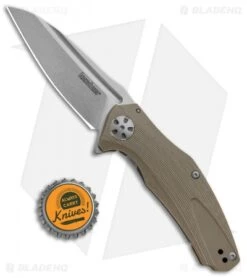 Kershaw Natrix Sub-Frame Lock Knife Tan G-10 (3.25" Stonewash) 7007TAN -Knife Sale Shop Kershaw Natrix Sub FL Tan G 10 SW KS7007TAN BHQ 88101 jr bottlecap