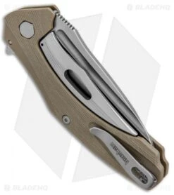 Kershaw Natrix Sub-Frame Lock Knife Tan G-10 (3.25" Stonewash) 7007TAN -Knife Sale Shop Kershaw Natrix Sub FL Tan G 10 SW KS7007TAN BHQ 88101 jr side