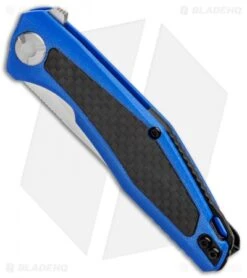 Kershaw Sinkevich Atmos Liner Lock Knife Blue G-10/Carbon Fiber (3" Satin) -Knife Sale Shop Kershaw Sinkevich Atomost LL Blue G 10 CF Satin KS4037BLU BHQ 90130 jr spine