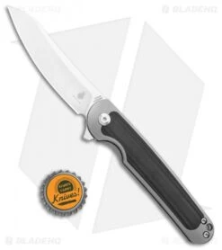 Kizer Clutch Frame Lock Knife Carbon Fiber (3.39" Satin) Ki4556A2 -Knife Sale Shop Kizer Clutch FL CF Satin Ki4556A2 BHQ 107573 jr bottlecap