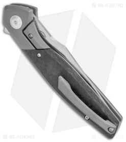 Kizer Manganas Grazioso Frame Lock Knife Carbon Fiber/Titanium (3.4" Satin 20CV) -Knife Sale Shop Kizer Cutlery Grazioso Marble CF Gray Satin BHQ 142761 jr side