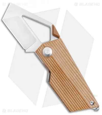 Kizer Cyber Blade Frame Lock Knife Brown Micarta (2.1" Satin) V2563-A 3 Kizer Cyber Blade Frame Lock Knife Brown Micarta (2.1" Satin) V2563-A