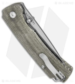 Kizer Hennicke T1 Frame Lock Knife Green Micarta (3.2" Stonewash) V3490C1 9 Kizer Hennicke T1 Frame Lock Knife Green Micarta (3.2" Stonewash) V3490C1 -Knife Sale Shop Kizer Hennicke T1 Frame Lock Knife Green Micarta 3in SW BHQ 169647 td side