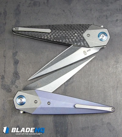 Kizer Isham Soze Dagger Liner Lock Knife Carbon Fiber (3.65" Stonewash) Ki4513A2 7 Kizer Isham Soze Dagger Liner Lock Knife Carbon Fiber (3.65" Stonewash) Ki4513A2 - Image 5