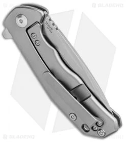 Kizer Ning Shoal Knife Gray Ti (3" Stonewash) Ki3469S1 -Knife Sale Shop Kizer Limited Edition Ning Soal Gray Ti SW Ki3469S1 BHQ 52257 jr side