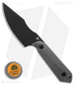 Kizer Maverick Customs Harpoon Fixed Blade Knife Black Micarta (3.75" Black) 10V -Knife Sale Shop Kizer Maverick Customs Harpoon FBK Black Micarta 3in Black BHQ 180908 td size