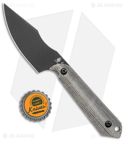 Kizer Maverick Customs Harpoon Mini 10V Fixed Blade Black Micarta (3" Black) 6 Kizer Maverick Customs Harpoon Mini 10V Fixed Blade Black Micarta (3" Black) - Image 4