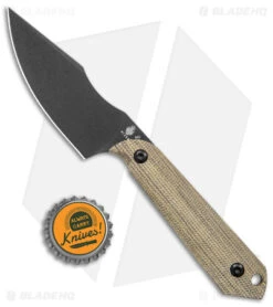 Kizer Maverick Customs Harpoon Mini 10V Fixed Blade Green Micarta (3" Black) -Knife Sale Shop Kizer Maverick Customs Harpoon Mini Fixed Blade Green Micarta Black BHQ 156460 jr bottlecap
