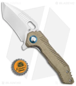 Kizer Mini Paragon Liner Lock Knife Green Micarta (3" Stonewash) V4600C1 -Knife Sale Shop Kizer Mini Paragon LL Green Micarta Satin BHQ 169683 jr bottlecap