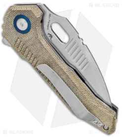 Kizer Mini Paragon Liner Lock Knife Green Micarta (3" Stonewash) V4600C1 -Knife Sale Shop Kizer Mini Paragon LL Green Micarta Satin BHQ 169683 jr side