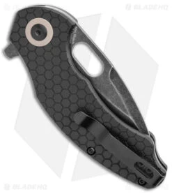 Kizer Degnan Mini Roach Liner Lock Knife Black G-10 (3" Black SW) V3477C2 -Knife Sale Shop Kizer Mini Roach Degnan Black G 10 Black SW BHQ 144093 jr side