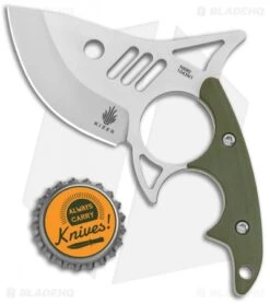 Kizer Shark Tooth Fixed Blade Knife Green G-10 (2.5" Satin) 1043N1 9 Kizer Shark Tooth Fixed Blade Knife Green G-10 (2.5" Satin) 1043N1 -Knife Sale Shop Kizer Shark Tooth Fixed Blade OD Green Satin BHQ 135185 jr bottlecap