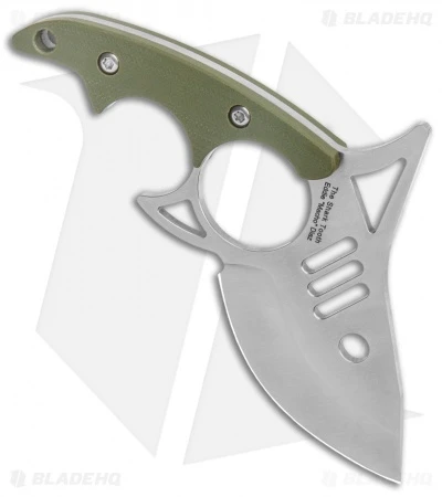 Kizer Shark Tooth Fixed Blade Knife Green G-10 (2.5" Satin) 1043N1 4 Kizer Shark Tooth Fixed Blade Knife Green G-10 (2.5" Satin) 1043N1 - Image 2