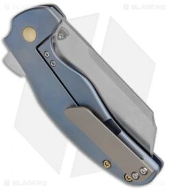 Kizer Sheepdog C01C Frame Lock Knife Blue Titanium (3.25" Stonewash) Ki4488A 8 Kizer Sheepdog C01C Frame Lock Knife Blue Titanium (3.25" Stonewash) Ki4488A -Knife Sale Shop Kizer Sheepdog C01C Blue Ti SW Ki4488A BHQ 51785 jr side