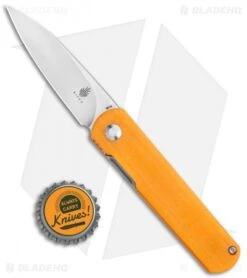 Kizer Vanguard Feist Front Flipper Translucent Orange G-10 (2.8" Stonewash BD1N) -Knife Sale Shop Kizer Vangard Lundquist Feist Translucent Orange G 10 SW V3499E1 BHQ 118282 jr bottlecap