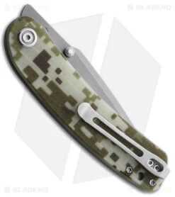 Kubey Momentum Liner Lock Knife Camo (3.5" Bead Blast) -Knife Sale Shop Kubey Momentum LL Camo BHQ 178115 jr side