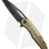 Microtech Sigil MK6 Frame Lock Knife Brass/Black (3.75" DLC Serr) -Knife Sale Shop MICROTECH SIGIL MK6 FL Knife BRASS BLACK DLC SERR 196 2 DLCBR BHQ 76137 JR 2