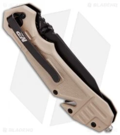 M&P M2.0 S.A. Thumb Stud Spring Assisted Knife FDE Aluminum (3.5" Black) -Knife Sale Shop MP M2.0 S.A. Thumb Stud Spring Assisted Knife FDE Aluminum Black bhq 93638 kp side
