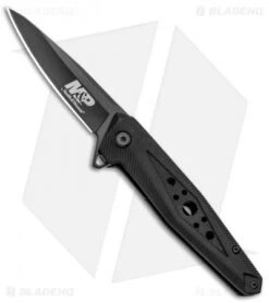 M&P U.G. Liner Lock Knife Black Rubber (2.75" Black) 1100074